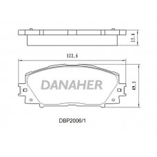 DBP2006/1 DANAHER Комплект гальмівних колодок дисковий гальм