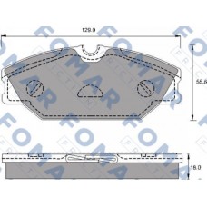 FO 688981 FOMAR Friction Комплект гальмівних колодок дисковий гальм