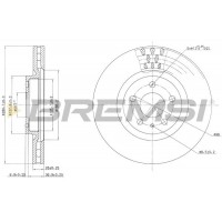 CD6474V BREMSI Гальмівний диск