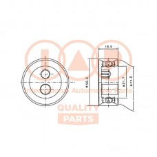 127-03070 IAP QUALITY PARTS Натяжний ролик ремінь ГРМ