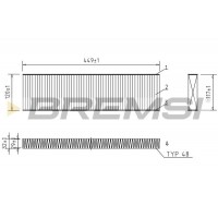 FC0474C BREMSI Фільтр повітря у внутрішньому просторі