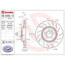 09.A426.1X BREMBO Гальмівний диск