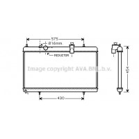 PEA2256 AVA QUALITY COOLING Радіатор охолодження двигуна