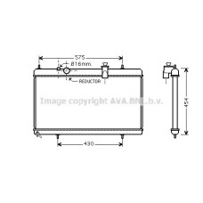 PEA2256 AVA QUALITY COOLING Радіатор охолодження двигуна