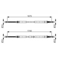 1 987 482 144 BOSCH Тросик, cтояночный тормоз
