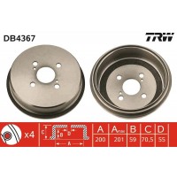DB4367 TRW Гальмівний барабан