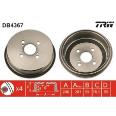 DB4367 TRW Гальмівний барабан