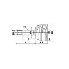 DCV839009 DYNAMATRIX Шарнирный комплект, Привідний вал