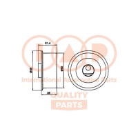 127-13080 IAP QUALITY PARTS Натяжний ролик ремінь ГРМ