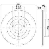 MDC2349 MINTEX Гальмівний диск