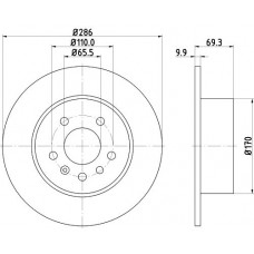 8DD 355 104-701 HELLA Гальмівний диск