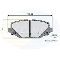 CBP36102 COMLINE Комплект гальмівних колодок дисковий гальм