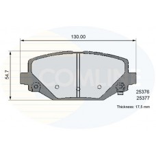 CBP36102 COMLINE Комплект гальмівних колодок дисковий гальм