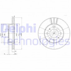 BG2810 DELPHI Гальмівний диск