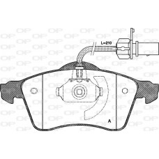 BPA0618.01 OPEN PARTS Комплект гальмівних колодок дисковий гальм