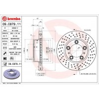 09.C879.11 BREMBO Гальмівний диск