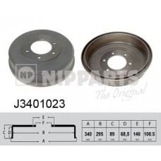 J3401023 NIPPARTS Гальмівний барабан