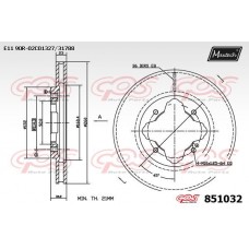 851032 MAXTECH Гальмівний диск