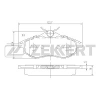 BS-1235 ZEKKERT Комплект гальмівних колодок дисковий гальм