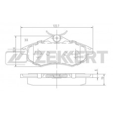 BS-1235 ZEKKERT Комплект гальмівних колодок дисковий гальм