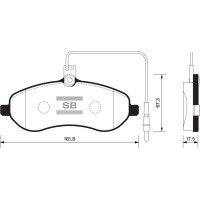 FBP1415 FI.BA Комплект гальмівних колодок дисковий гальм