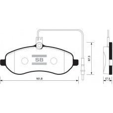 FBP1415 FI.BA Комплект гальмівних колодок дисковий гальм