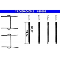 13.0460-0409.2 ATE Комплектуючі колодки дискового гальма