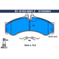 B1.G102-0891.2 GALFER Комплект гальмівних колодок дисковий гальм