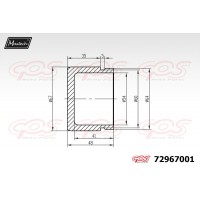 72967001 MAXTECH Поршень корпус скоби гальма