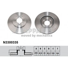 N3300335 NIPPARTS Гальмівний диск