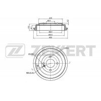 BS-6323 ZEKKERT Гальмівний барабан