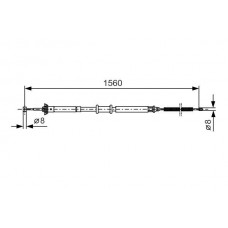 1 987 477 925 BOSCH Тросик, cтояночный тормоз