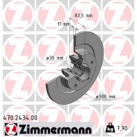 470.2434.00 ZIMMERMANN Гальмівний диск