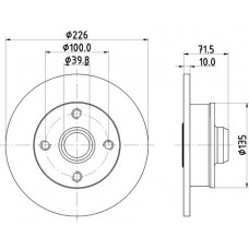 8DD 355 113-461 HELLA Гальмівний диск