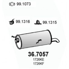 36.7057 ASSO Глушник вихлопних газів кінцевий