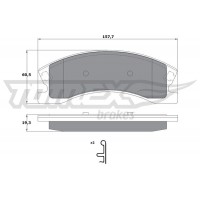 TX 14-91 TOMEX Brakes Комплект гальмівних колодок дисковий гальм