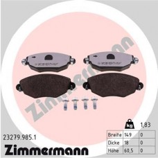 23279.985.1 ZIMMERMANN КомплеК т гальмівних колодок, дискове гальмо