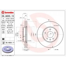 09.A630.10 BREMBO Гальмівний диск