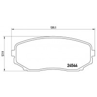 P 49 040 BREMBO Комплект гальмівних колодок дисковий гальм