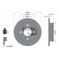 BDS2085 BENDIX Braking Гальмівний диск