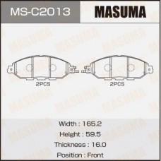 MSC2013 MASUMA Колодки гальмівні