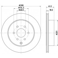 8DD 355 131-391 HELLA Гальмівний диск
