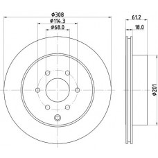 8DD 355 131-391 HELLA Гальмівний диск