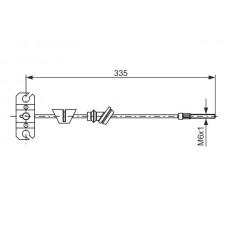 1 987 482 225 BOSCH Тросик, cтояночный тормоз