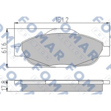FO 929581 FOMAR Friction Комплект гальмівних колодок дисковий гальм