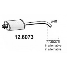 12.6073 ASSO Середній глушник вихлопних газів
