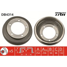 DB4314 TRW Гальмівний барабан