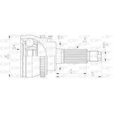 CVJ5381.10 OPEN PARTS Шарнирный комплект, Привідний вал