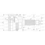 CVJ5381.10 OPEN PARTS Шарнирный комплект, Привідний вал