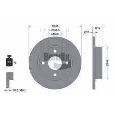 BDS1191 BENDIX Braking Гальмівний диск